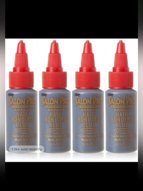 Salon Pro Hair Bonding Glue with Red Cap - Strong Hold (4 Pack)